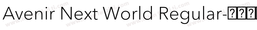 Avenir Next World Regular字体转换